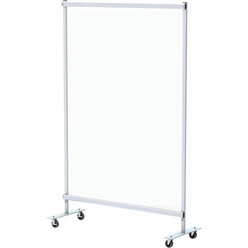 Global Industrial Clear Mobile Divider, Vinyl, 48"W x 72"H