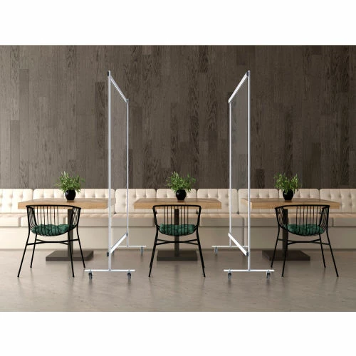 Global Industrial Clear Mobile Divider, Vinyl, 48"W x 72"H - Image 5