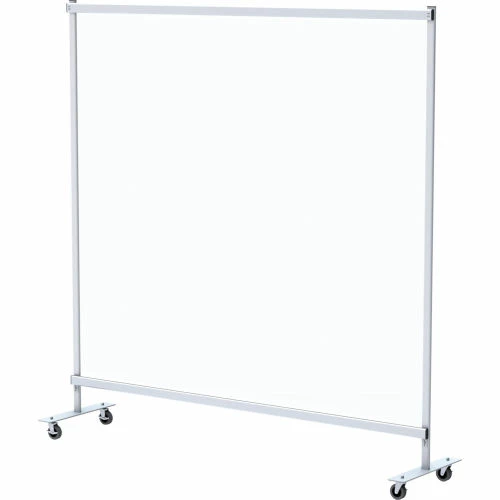 Global Industrial Clear Mobile Divider, Vinyl, 72"W x 72"H
