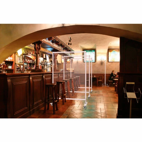 Global Industrial Clear Mobile Divider, Vinyl, 72"W x 72"H - Image 3