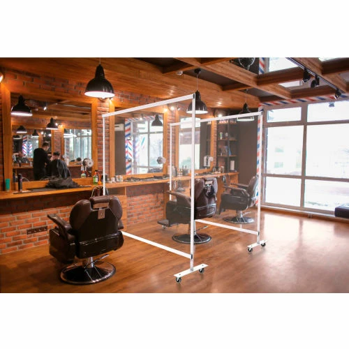 Global Industrial Clear Mobile Divider, Vinyl, 72"W x 72"H - Image 4