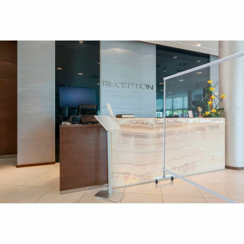 Global Industrial Clear Mobile Divider, Vinyl, 72"W x 72"H - Image 7