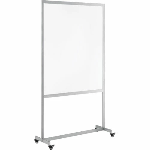Global Industrial Clear Mobile Divider, Acrylic, 43"W x 75"H