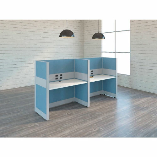 Interion By Global Industrial Interion® Modular Partition Base Panel, 30"W x 38"H, Blue - Image 8