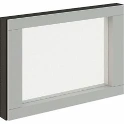 Interion By Global Industrial Interion® Modular Partition Stacking Panel with Glass, 24"W x 16"H