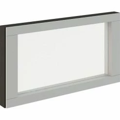 Interion By Global Industrial Interion® Modular Partition Stacking Panel with Glass, 30"W x 16"H