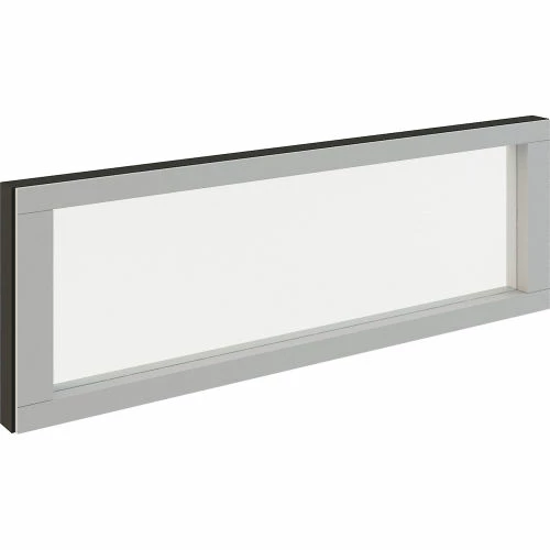 Interion By Global Industrial Interion® Modular Partition Stacking Panel with Glass, 48"W x 16"H