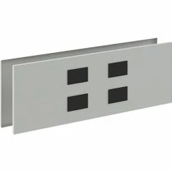 Interion By Global Industrial Interion® Modular Partition Raceway Power Kit With Data For Desktop Raceway, 24"W