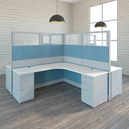 Interion By Global Industrial Interion® Modular Partition Desktop, 36"W x 24"D, White Ash - Image 4