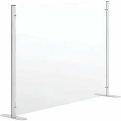 Interion By Global Industrial Interion® Acrylic Cashier Shield, 48"L x 36"H, Clear