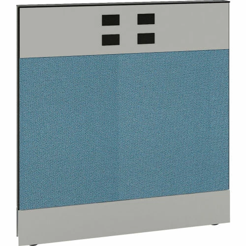 Interion By Global Industrial Interion® Modular Partition Base Panel with Desktop Raceway Power, 36"W x 38"H, Blue