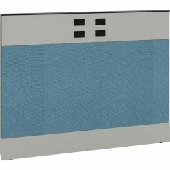 Interion By Global Industrial Interion® Modular Partition Base Panel with Desktop Raceway Power, 48"W x 38"H, Blue