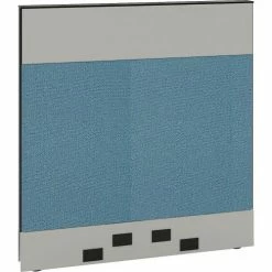 Interion By Global Industrial Interion® Modular Partition Base Panel with Baseline Raceway Power, 36"W x 38"H, Blue