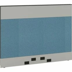 Interion By Global Industrial Interion® Modular Partition Base Panel with Baseline Raceway Power, 48"W x 38"H, Blue