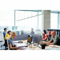 Global Industrial™ Ceiling Mounted Personal Safety Partition, 4'W x 6'H