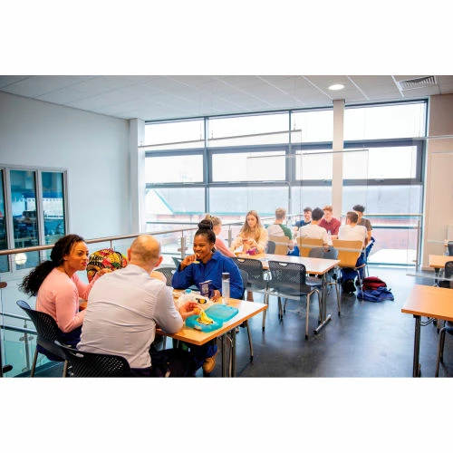 Global Industrial Ceiling Mounted Personal Safety Partition, 4'W x 6'H - Image 4