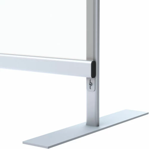 Global Industrial Floor Standing Portable Clear Divider Safety Partition, 5'W x 5'H - Image 3