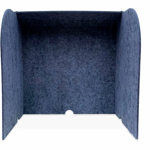 Ghent Acoustic Desktop Surround Protection Screen 24"W x 18"D x 24"H, Silver PET Felt - Image 2