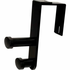 Advantus® Over-The-Panel Plastic Hook, Double, Black - Pkg Qty 6