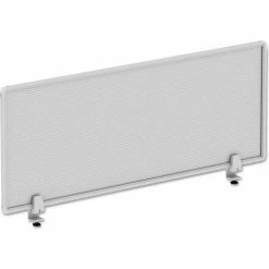 Alera® 47"W Polycarbonate Desktop Partition Privacy Panel, Silver