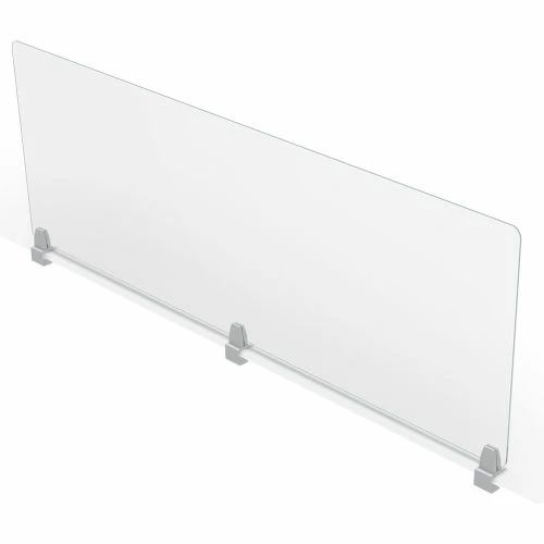 MooreCo Clear Acrylic 24"H x 72"W Edge Clamp Acrylic Panel 4mm Thick - Image 2