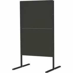 Built Systems Built System Freestanding Steel Partition, Double Panel, 40" x 72", Black