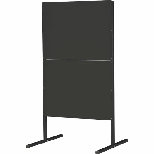 Built Systems Built System Freestanding Steel Partition, Double Panel, 40" x 72", Black