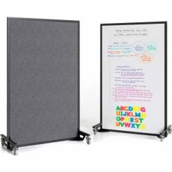 Screenflex Multi-Purpose Ballistic Panel - 6'6"H x 4'W - Designer Stone/Magnetic Dry Erase