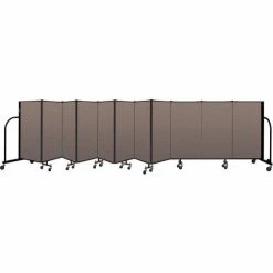 Screenflex Portable Room Divider 11 Panel, 4'H x 20'5"W, Fabric Color: Oatmeal