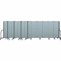 Screenflex Portable Room Divider 13 Panel, 6'H x 24'1"W, Vinyl Color: Blue