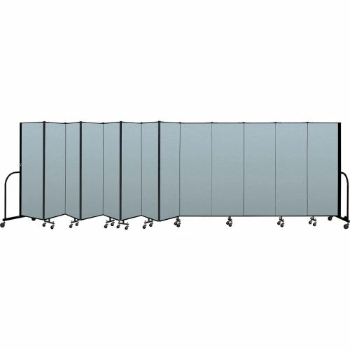 Screenflex Portable Room Divider 13 Panel, 6'H x 24'1"W, Vinyl Color: Blue