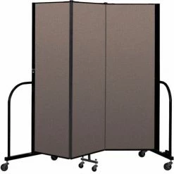 Screenflex Portable Room Divider 3 Panel, 6'H x 5'9"W, Fabric Color: Oatmeal