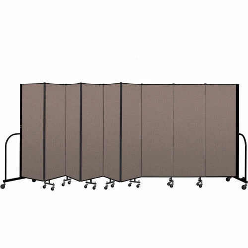 Screenflex Portable Room Divider 9 Panel, 6'H x 16'9"W, Fabric Color: Oatmeal