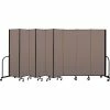 Screenflex Portable Room Divider 9 Panel, 6'8"H x 16'9"W, Fabric Color: Oatmeal