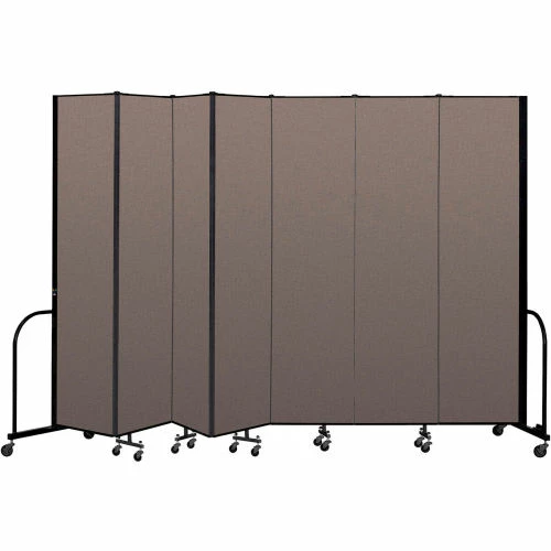 Screenflex Portable Room Divider 7 Panel, 8'H x 13'1"W, Fabric Color: Oatmeal