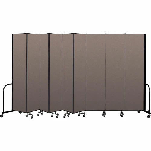 Screenflex Portable Room Divider 9 Panel, 8'H x 16'9"W, Fabric Color: Oatmeal
