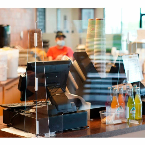 Vestil Cashier Guard, Polycarbonate 23"W x 28"H - Image 3