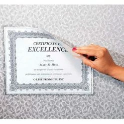 C-Line Products C-Line® Touch Fastener Display Holder, 8-1/2" x 11", Clear, 25/Pack