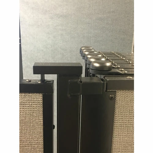 Screenflex 8'H Door - Mounted to End of Room Divider - Walnut - Image 3