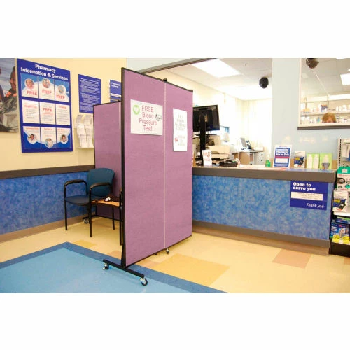 Screenflex Healthflex Portable Medical Privacy Screen, 3-Panel, Desert - Image 9