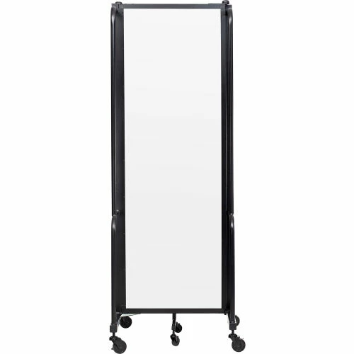 National Public Seating NPS® Mobile Room Divider, Acrylic, 6'W x 6'H, 3 Panels, Clear - Image 2