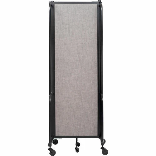 National Public Seating NPS® Mobile Room Divider, Fabric, 6'W x 6' H, 3 Panels, Gray - Image 2