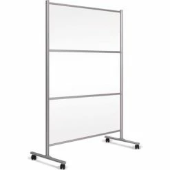 MasterVision Mobile Stand with Glass Divider, 50"W x 68-1/2"H