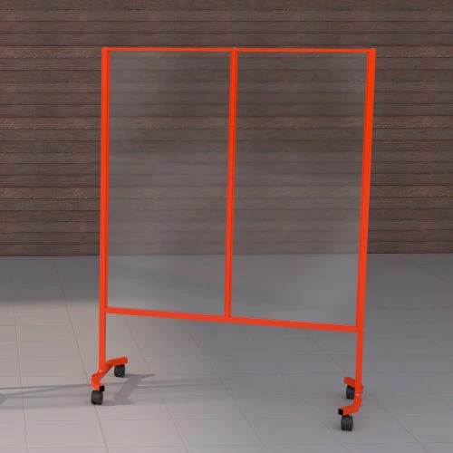 Econoco Corporation Social Distancing Mobile Shield, Semi-Gloss Osha Orange - Image 3