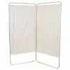 Fabrication Enterprises FEI King Size 2-Panel Privacy Screen, 6 mil Vinyl Panels, 59"W x 68"H, White