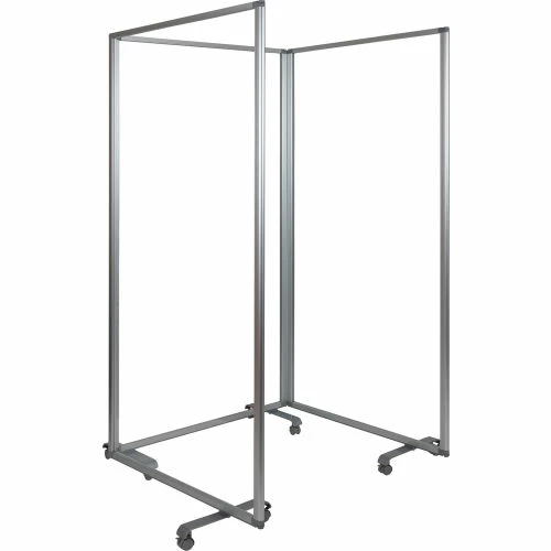 Flash Furniture 3 Panel Transparent Acrylic Mobile Partition with Lockable Casters-106-1/2"W x 72"H - Image 8