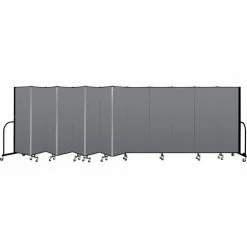 Screenflex Portable Room Divider - 13 Panel - 6'H x 24'1"W - Stone