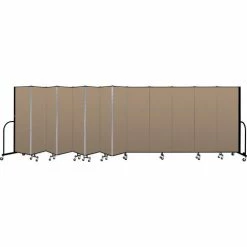 Screenflex Portable Room Divider - 13 Panel - 6'H x 24'1"W - Desert