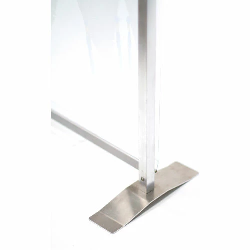 Global Industrial Floor Supported Portable Personal Safety Partition 6'W x 8'H - Clear - Image 6