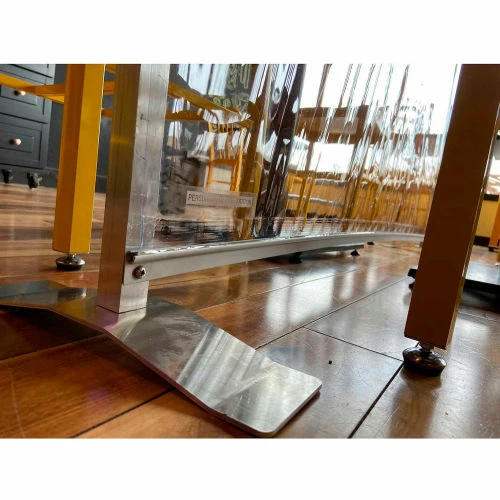 Global Industrial Floor Supported Portable Personal Safety Partition 6'W x 8'H - Clear - Image 3